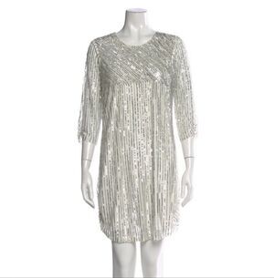 parker mariah sequin dress Parker Mariah Sequin Dress in Silver
